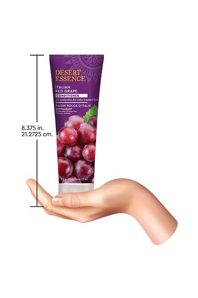 Desert Essence Italian Red Grape Conditioner with Resveratrol, Sea Kelp, Nettle Extracts - Vegan, Gluten-Free, 8oz