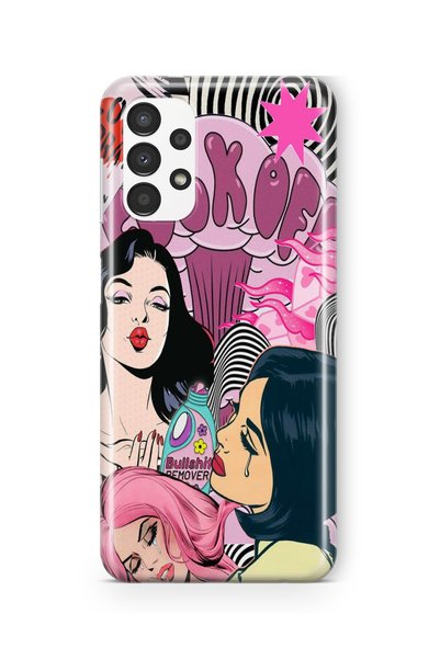 Multitronic حافظة شفافة مطبوعة بتصميم Fck Off Pop Art متوافقة مع هاتف Samsung...