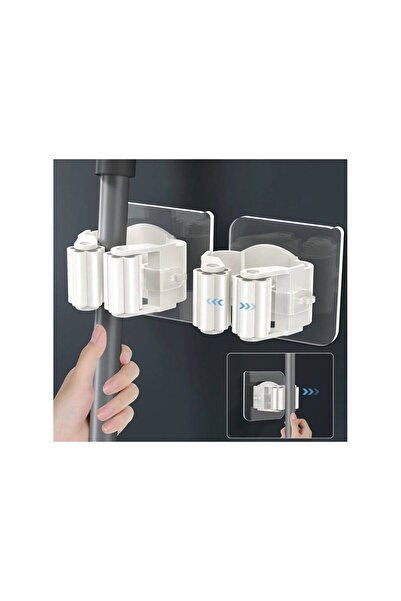 tozlupazar 4 lü Yapışkanlı Pratik Mop Temizlik Fırçası Tutucu Paspas Süpürge ...