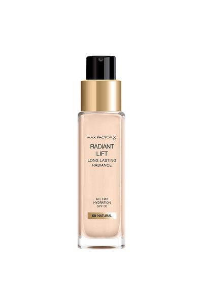 Max Factor Radiant Lift Liquid Pump Foundation SPF30 with Hyaluronic Acid, 055 Golden Natural, 30ml