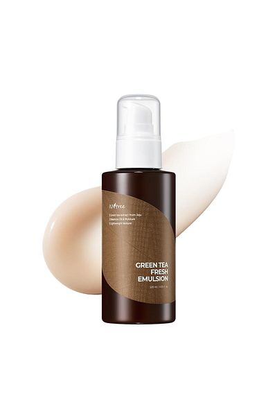 Isntree Green Tea Fresh Emulsion 120ml | Jeju Green Tea | Balances Oil & Moisture | Lightweight