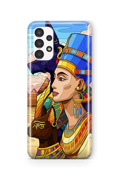 Multitronic حافظة شفافة مطبوعة بتصميم كليوباترا متوافقة مع هاتف سامسونج جالاك...