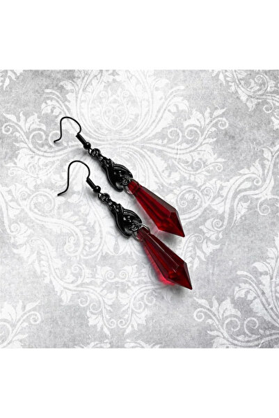 Choice أقراط WA3046-1 على شكل وردة سوداء على شكل ساحرة مصاصة دماء قوطية عتيقة...