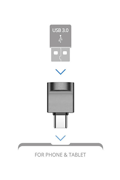 nelerbulurum Tüm Type-c Olan Cihazlara Uyumlu Type-c To Usb 3.0 Veri Aktarımı Macbook Flash Bellek Mouse Çevirici