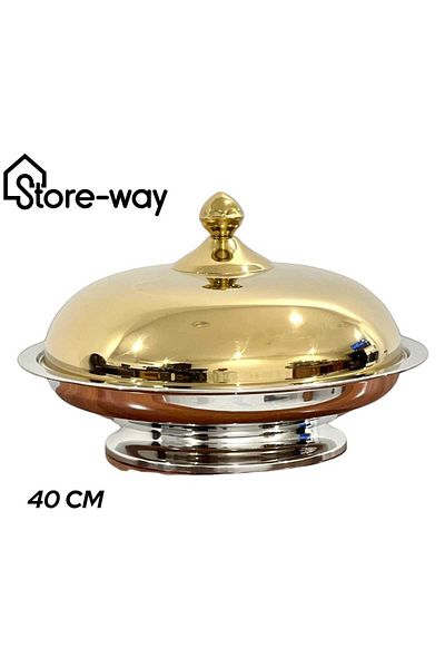 Storeway Luxury Stainless Steel Food Tray 40 L
