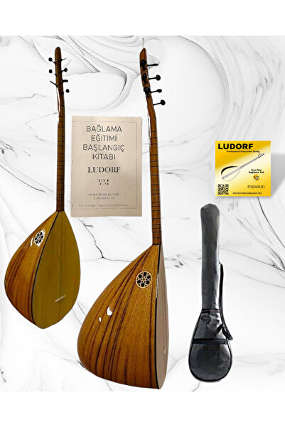 Ludorf Kısa Sap Saz Çalışma Kitabı Kılıf Tel Tezene Hediye Kaliteli Bağlama