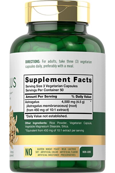 Carlyle Astragalus Root Capsules 4500mg | 150 Count | Vegetarian, Non-GMO, Gluten Free Supplement