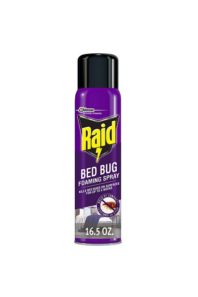 Raid Bed Bug Foaming Spray, Kills Bed Bugs & Eggs, Non-Staining, 16.5 oz