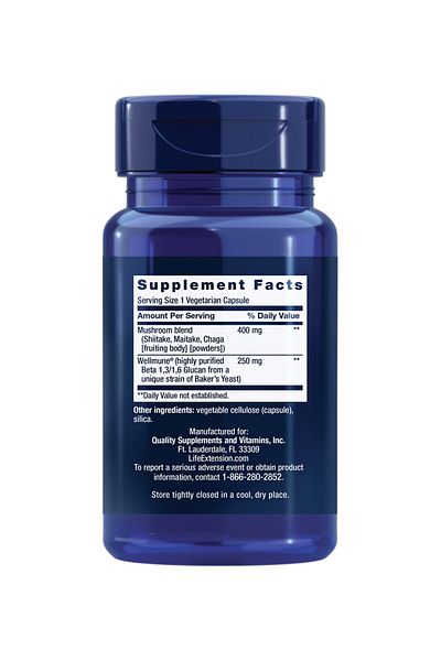 Life Extension Mushroom Immune with Beta Glucans