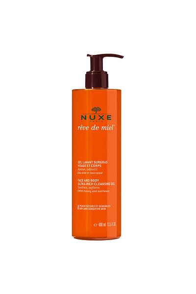 Nuxe Rêve de Miel Body Wash with Honey & Glycerin for Dry & Sensitive Skin, 13.5 Fl Oz