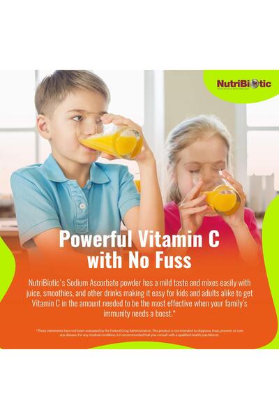 nutribiotic Buffered Vitamin C Powder, 8 Oz | Vegan, Non-Acidic, Immune & Antioxidant Support