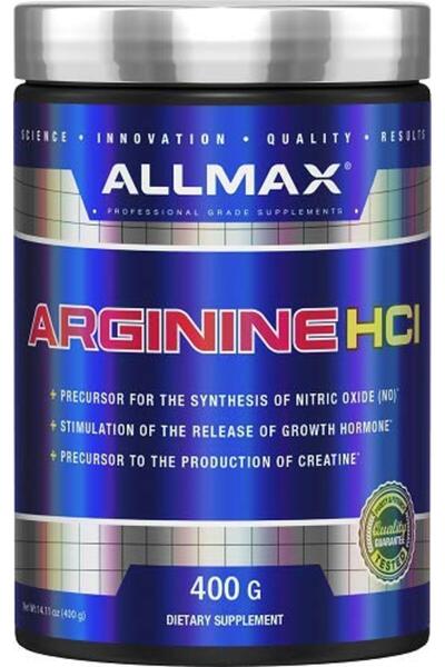 ALLMAX Nutrition ALLMAX ARGININE HCL 400g - Nitric Oxide Precursor - Vegan, Gluten-Free - 200 Servings