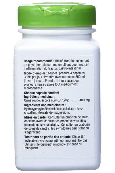 Nature's Way Slippery Elm Bark, Soothes Gastrointestinal Inflammation, 100 Vegetarian Capsules (2 Pack)