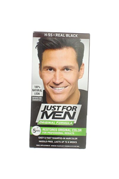 Just For Men شامبو باللون الأسود الحقيقي H55