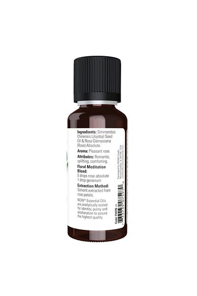 Now Foods NOW Essential Oils, Rose Absolute 5% Blend in Jojoba Oil, Vegan, 1-Ounce