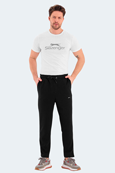 Slazenger KENNARD Erkek Fermuar Cepli Siyah Eşofman Altı