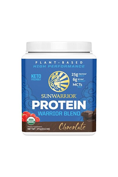 Sunwarrior مسحوق بروتين نباتي خام من Warrior Blend، نباتي، مع البازلاء والقنب...