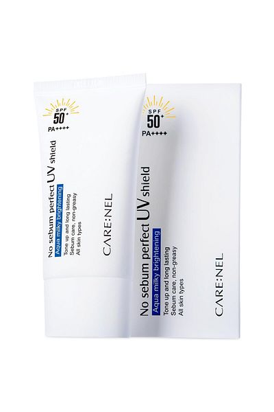 Care:Nel Korean Sunscreen SPF 50 - No Sebum, Waterproof for Face & Body - Sensitive, Oily Skin - Travel Size
