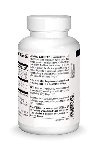 source naturals Activated Quercetin, for Seasonal & Immune Support - 200 Capsules