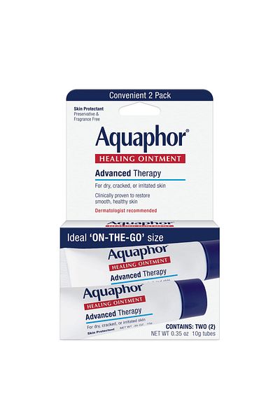 Aquaphor Healing Ointment Advanced Therapy Skin Protectant, 0.35 Oz, Pack of 2