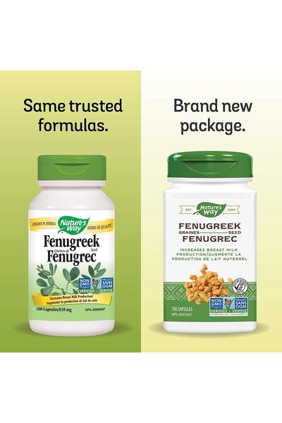 Nature's Way Fenugreek Seed 610 mg, 180 Capsules