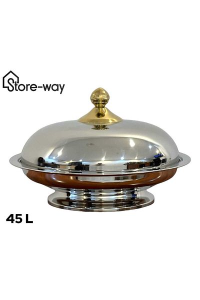 Storeway Luxury Stainless Steel Food Tray 45 L