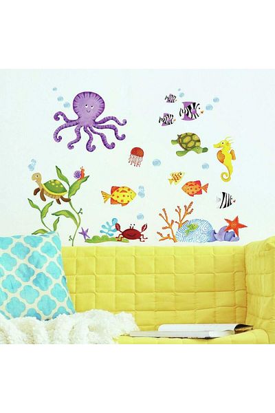 ROOMMATES RMK1851SCS Adventures Under The Sea Peel and Stick Wall Decals