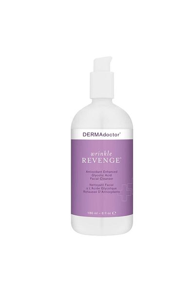 Dermadoctor منظف الوجه المضاد للأكسدة المعزز بحمض الجليكوليك من Wrinkle Revenge، 6.09 أونصة سائلة (عبوة من قطعة واحدة)
