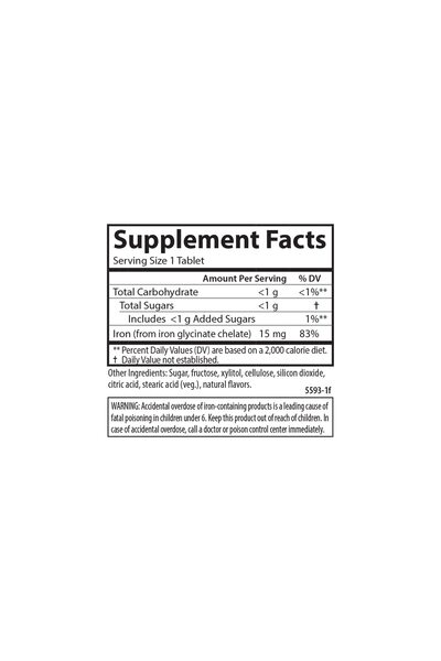 Carlson Kid's Chewable Iron, 15 mg, Superior Absorption, Blood Health, Strawberry Flavor, 30 Tablets