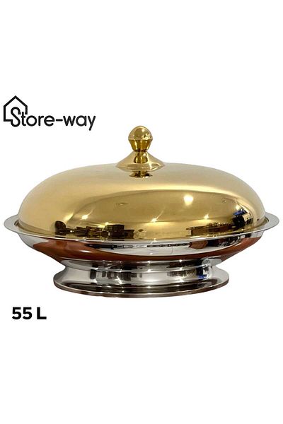 Storeway Luxury Stainless Steel Food Tray 55 L