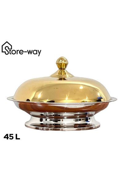 Storeway Luxury Stainless Steel Food Tray 45 L