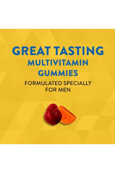 Nature's Way Alive! Men's Daily Gummy Multivitamin, Energy & Muscle Support, B-Vitamins, 60 Gummies