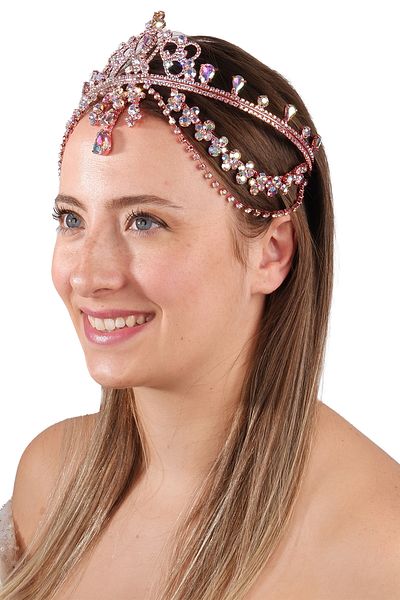 Hayalperest boncuk Pink Hürrem Model Sultan Crown Bridal Crown