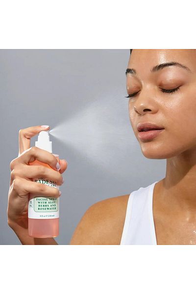 mario badescu بخاخ للوجه بالصبار والأعشاب وماء الورد، رذاذ مرطب للوجه لجميع أنواع البشرة، 8 أونصة سائلة