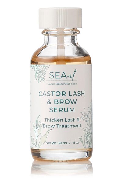 Sea El Castor Lash & Brow Serum with Organic Castor, Rosemary & Black Seed Oil - 1 fl oz