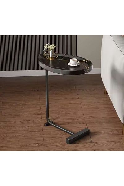 Allin Ln Scandinavian Style Sturdy Coffee Table, Living Room Side Table 45*30*60 Black