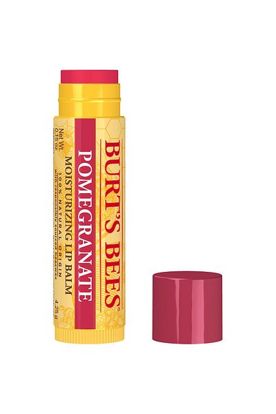 Burt's Bees 100% Natural Moisturizing Lip Balm, Pomegranate with Beeswax and Fruit Extracts, 1 Tube