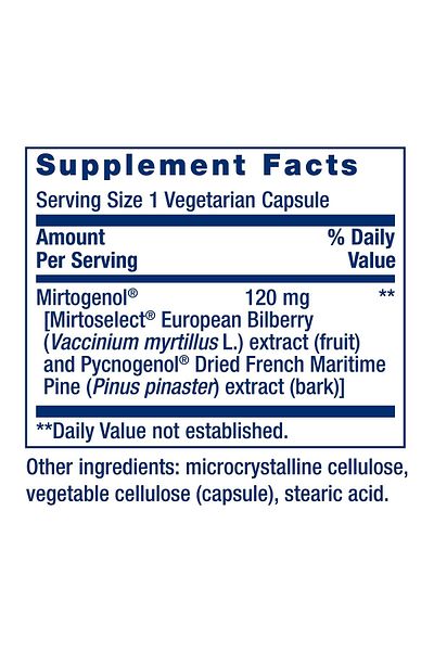 Life Extension Eye Pressure Support with Mirtogenol - French Pine Bark - Gluten-Free, Vegetarian - 30 Capsules