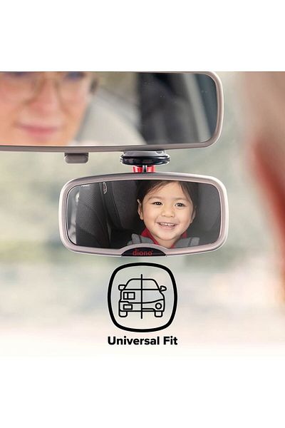 Diono See Me Too Baby Car Mirror, Adjustable, Wide Clear View, Shatterproof, Crash Tested