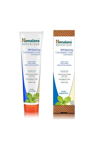 Himalaya معجون الأسنان المبيض من بوتانيك، بنكهة النعناع، لتنظيف الفم، وأسنان أكثر بياضًا، ونفس منعش، 5.29 أونصة
