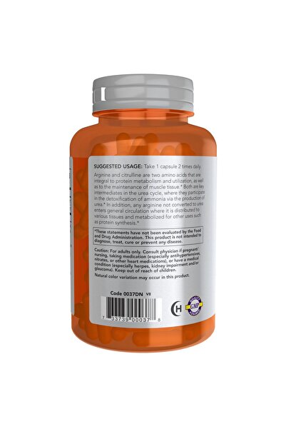 Now Foods Arginine & Citrulline Veg Capsules, 120 count