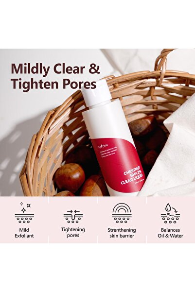 Isntree Chestnut BHA 2% Clear Liquid 100ml | Mild Exfoliant | Pore Tightening | Korean Skincare