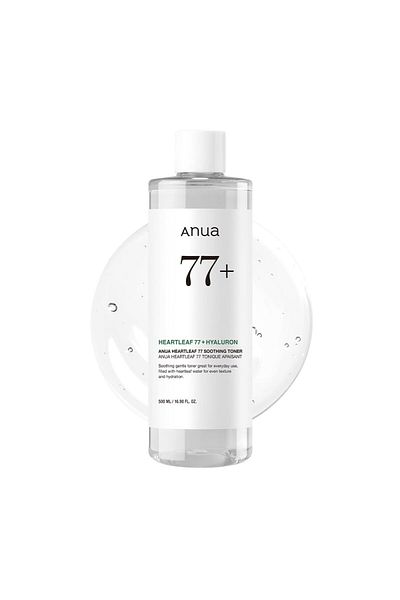 ANUA Heartleaf 77 Soothing Toner, pH 5.5, Calming & Purifying (500ml / 16.9 fl.oz.)
