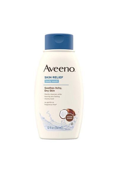 AVEENO Skin Relief Body Wash with Coconut & Oat, Gentle Cleanser for Dry, Sensitive Skin, 12 fl. oz