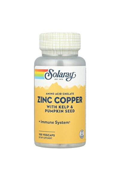 Solaray كبسولات حمض أميني الزنك والنحاس، 100 كبسولة