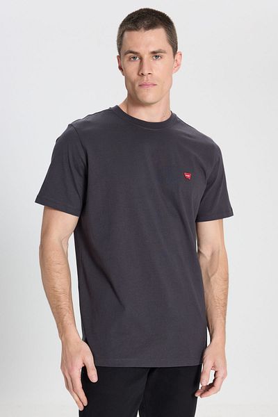 WRANGLER Μπλουζάκι Relaxed Fit Small Logo Siyah Erkek Kısa Kol