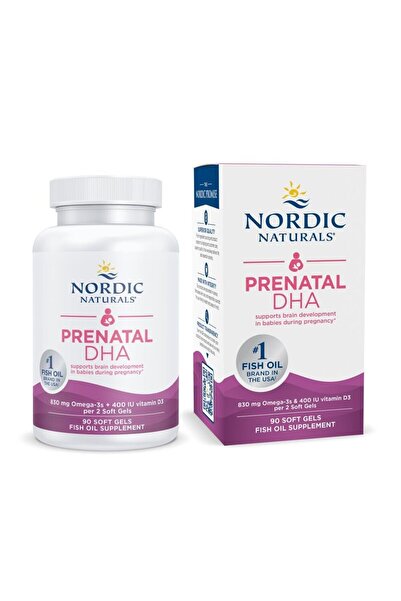 Nordic Naturals Prenatal DHA, 90 Softgels - 830mg Omega-3 + 400IU D3 - Suppor...