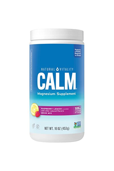 Natural Vitality مكمل سيترات المغنيسيوم الهادئ، مزيج مشروب مضاد للتوتر، نباتي...