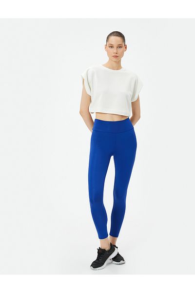 Koton Relaxed Fit Sports Crop Sleeveless T-Shirt - Off Shoulder, Crew Neck