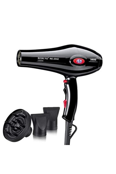 rebune مجفف شعر احترافي أنيوني بشاشة LCD، درجة حرارة ثابتة، مجفف شعر منزلي شارون 2300 وات
